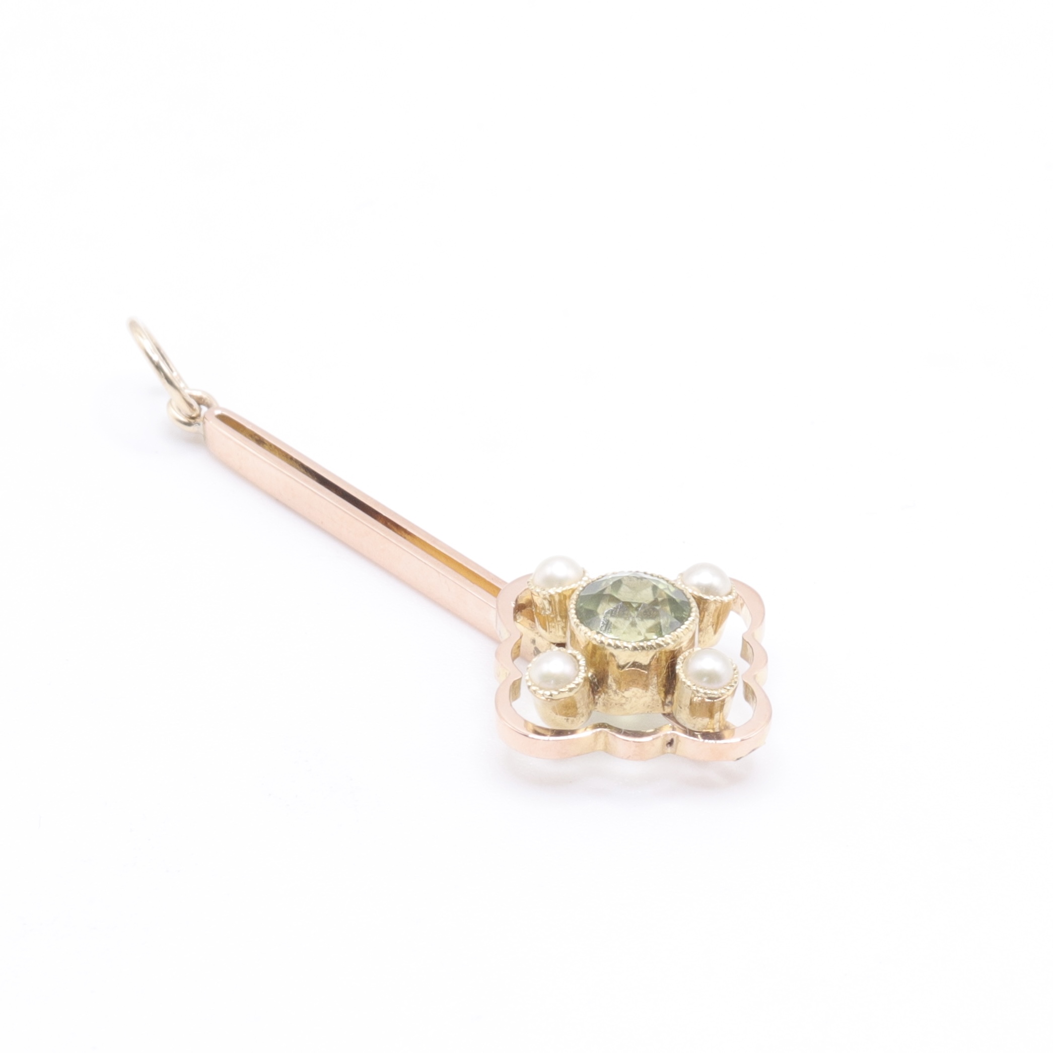 Edwardian Peridot & Seed Pearl Pendant | Cubitt Fine Jewellery
